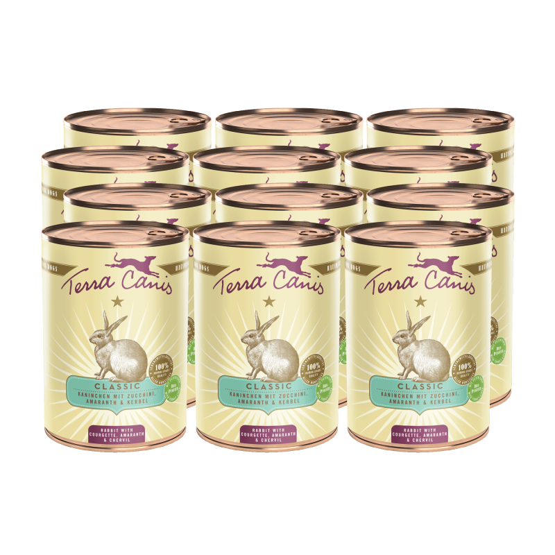 Terra Canis Classic | Kaninchen mit Zucchini, Amaranth und Kerbel 12x 400g