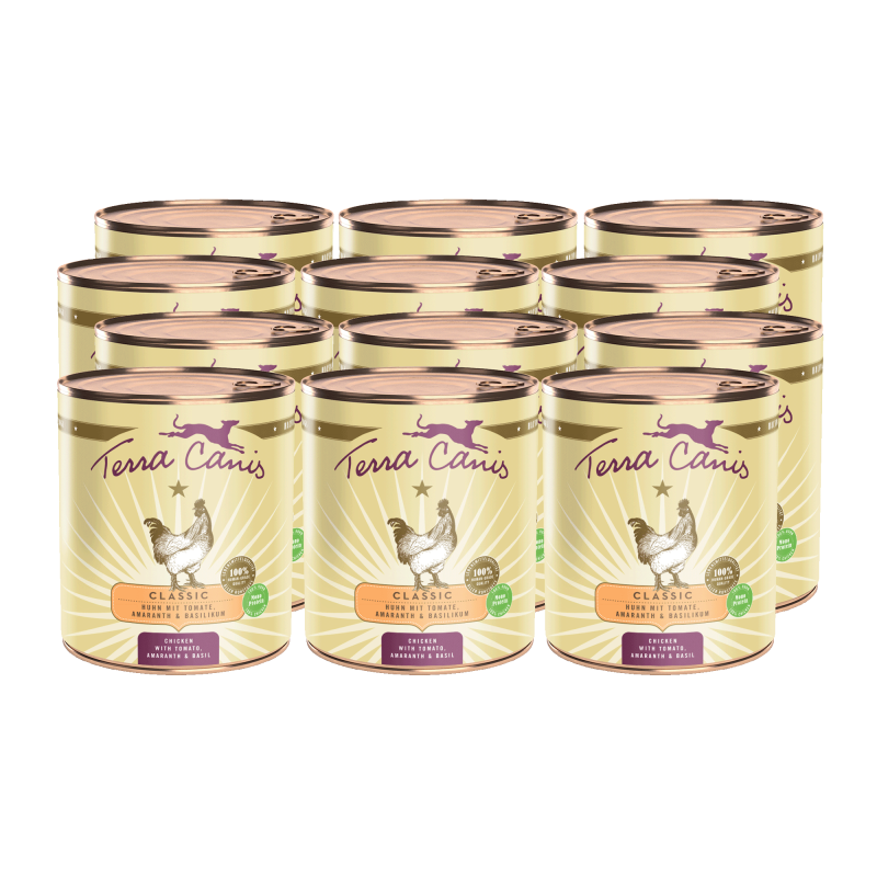 Terra Canis Classic | Huhn mit Tomate, Amaranth und Basilikum 12x 800g