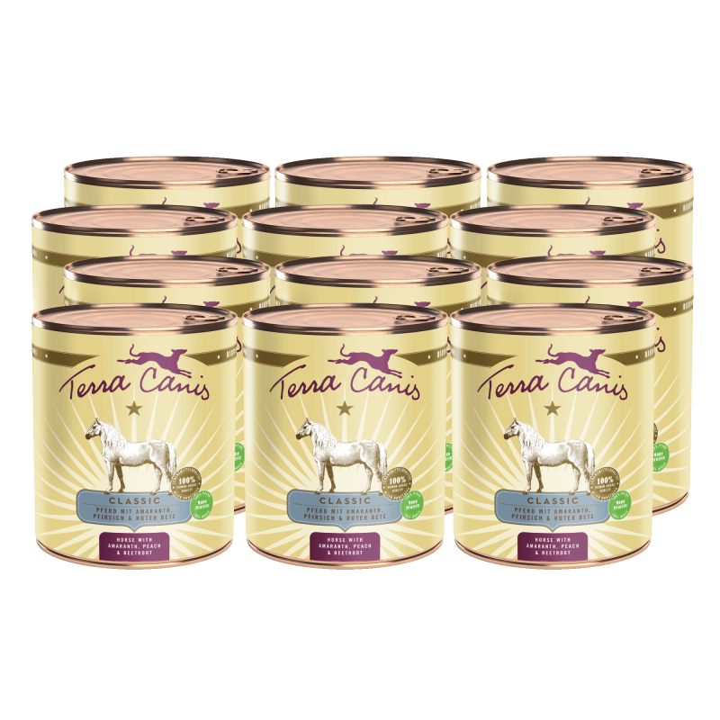 Terra Canis Classic | Pferd mit Amaranth, Pfirsich und Roter Bete  12x 800g