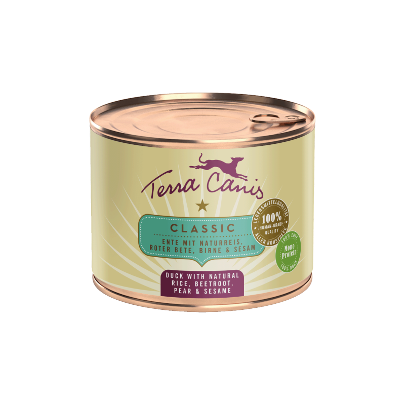 Terra Canis Classic | Ente mit Naturreis, Roter Bete, Birne und Sesam 200g