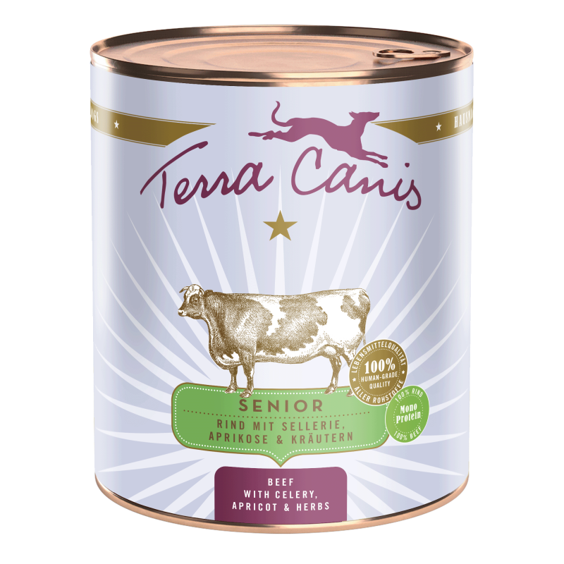 Terra Canis Senior | Rind mit Sellerie, Aprikose und Gesundheitskräutern 800g