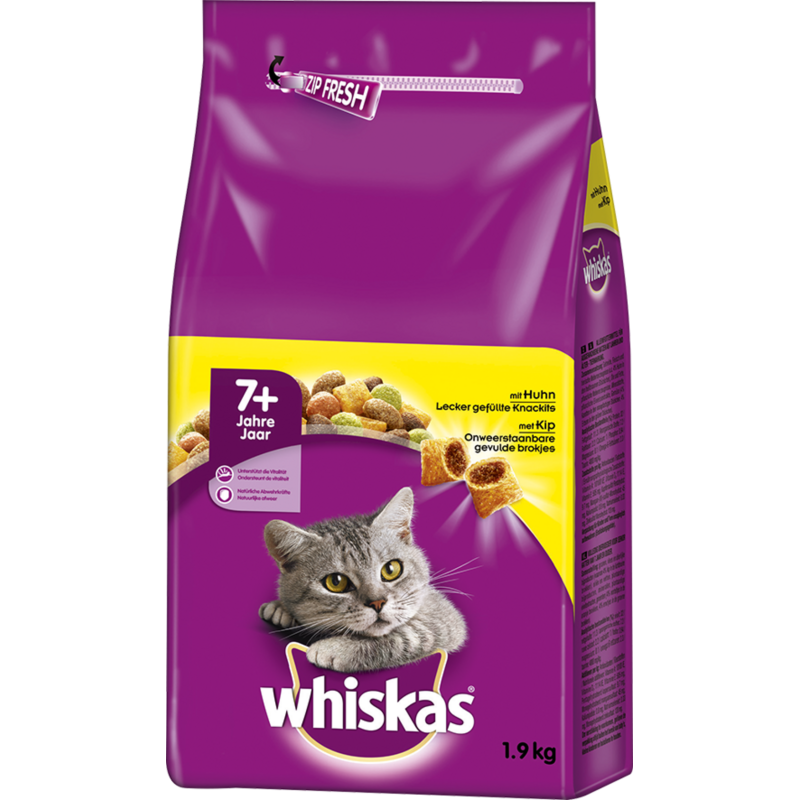 Whiskas Trocken mit Huhn 7+ - 1.900 g