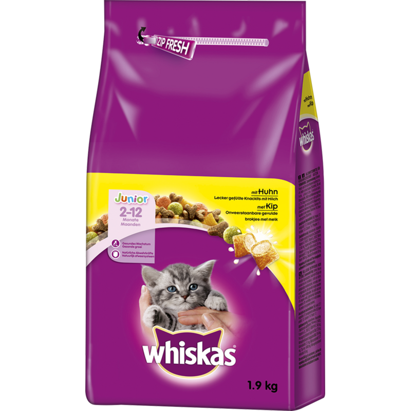 Whiskas Trocken Junior mit Huhn - 1.900 g