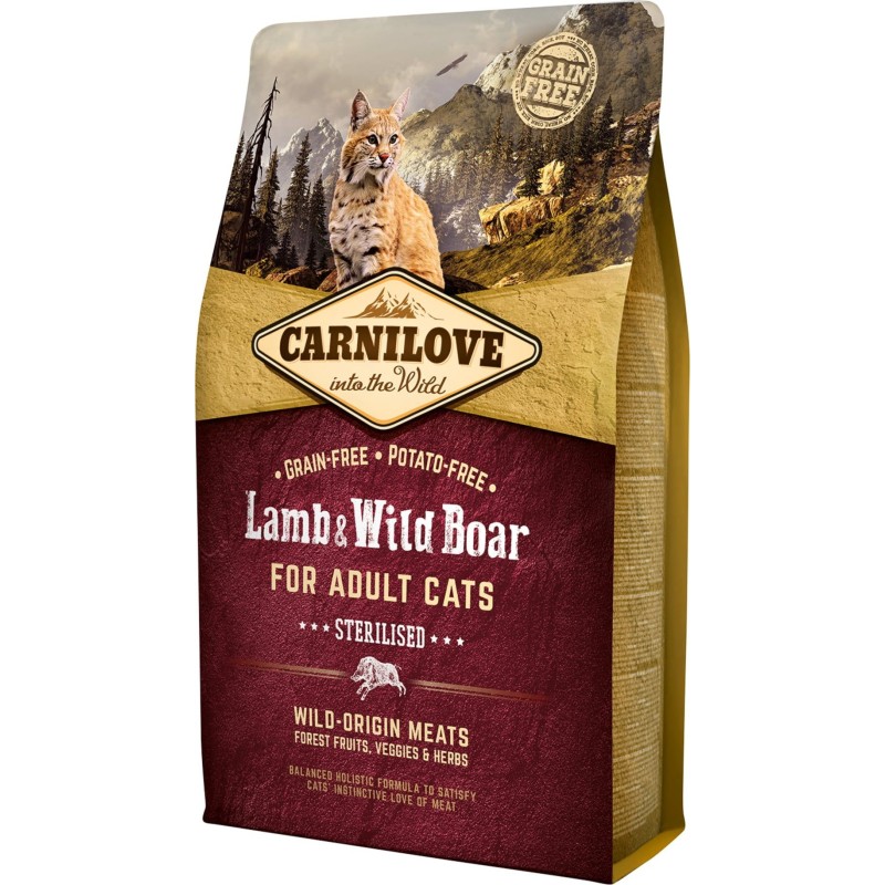 Carnilove Trockenfutter Lamb & Wild Boar - Sterilised Adult - 2 kg