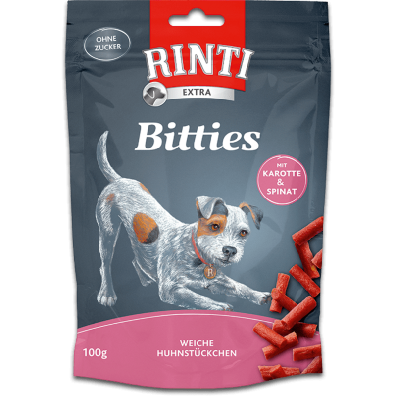 Rinti Extra Mini Bits 100g - Huhn+Karotte+Spinat