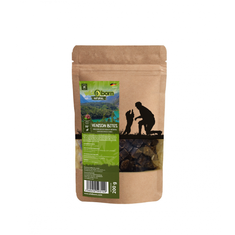 Wildborn Natural Venison Bites Hundesnack 200 g