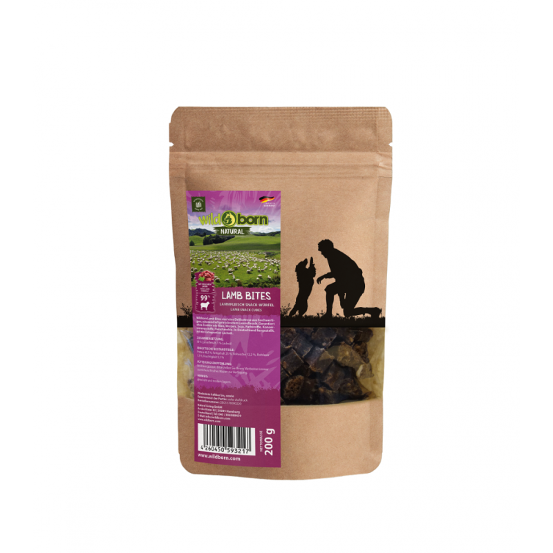 Wildborn Natural Lamb Bites Hundesnack 200 g