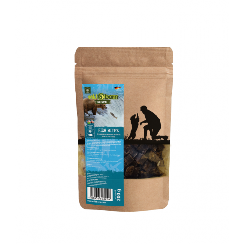 Wildborn Natural Fish Bites Hundesnack 200 g