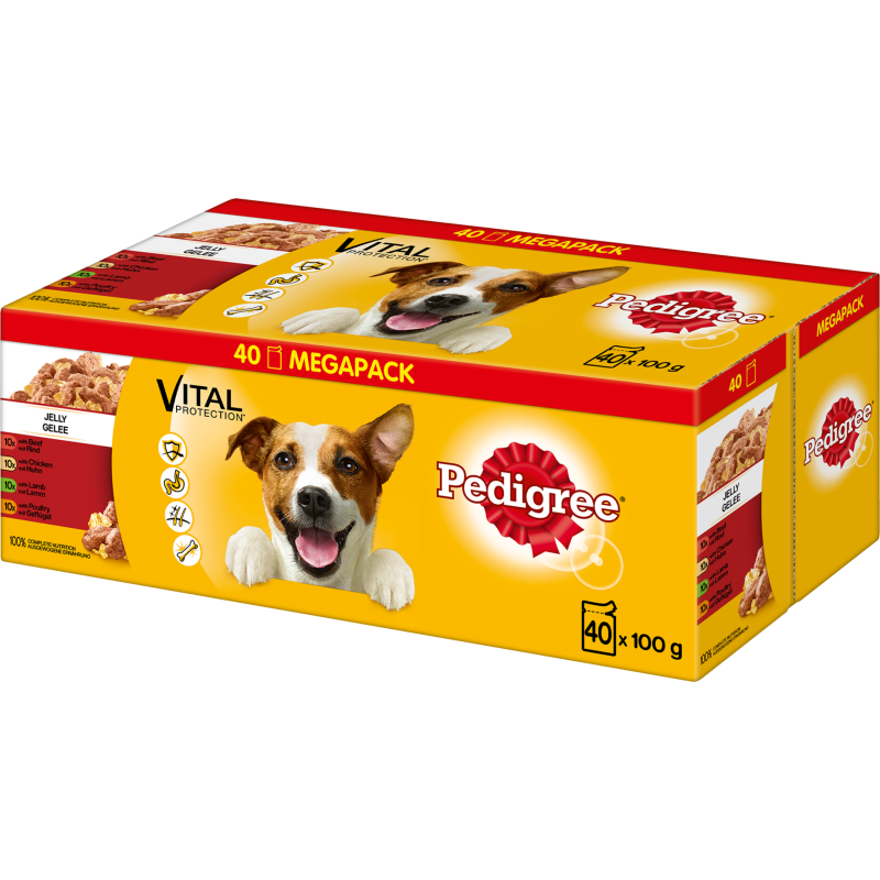 Pedigree Frischebeutel Adult 100g  40-Pack in Gelee - 1 Stk