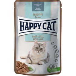 Happy Cat Meat in Sauce Haut und Fell Frischebeutel - 85 g