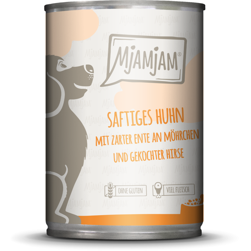 Mjamjam Huhn, Ente, Karotte und Hirse - 400 g