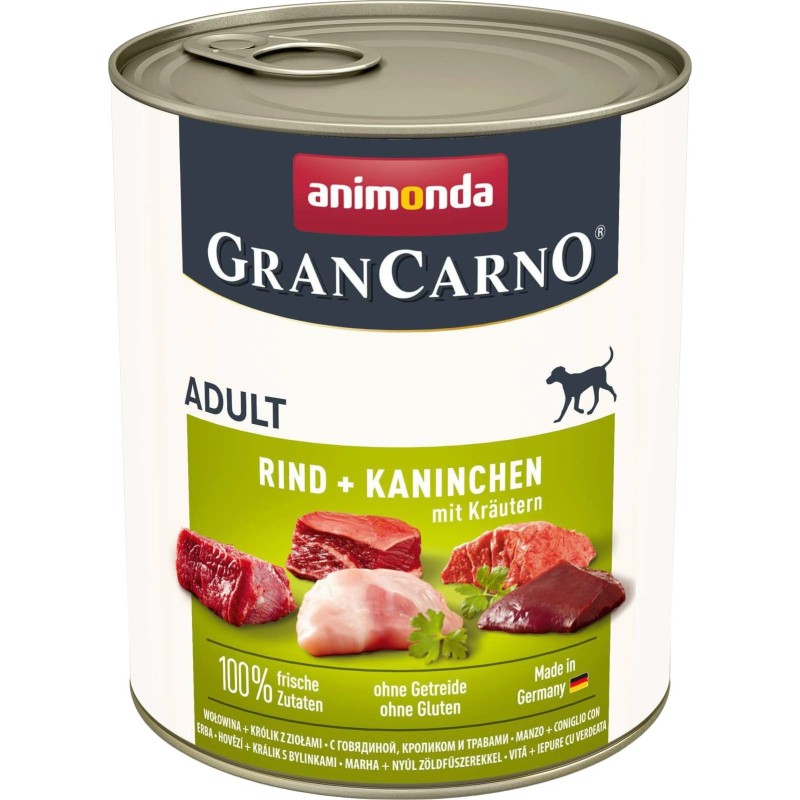 Animonda GranCarno Adult Rind, Kaninchen und Kräuter Dose 800g - 800 g