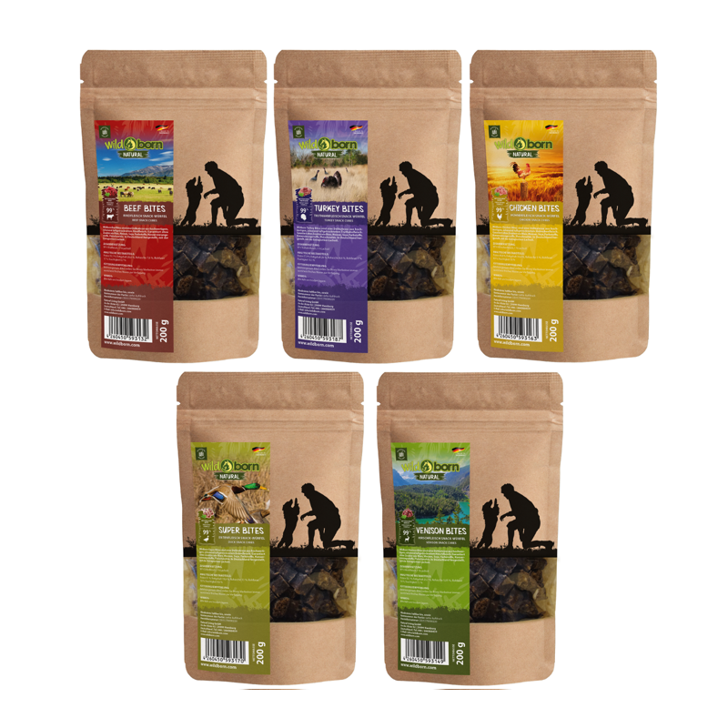 Wildborn Natural Snack Bites Hundesnack Multipack 1