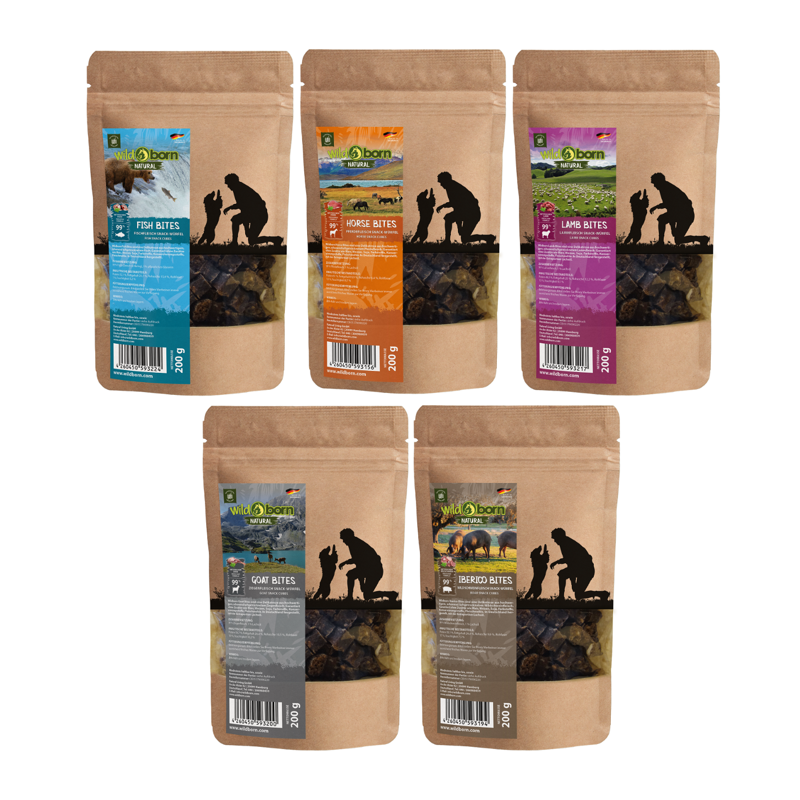 Wildborn Natural Snack Bites Hundesnack Multipack 2