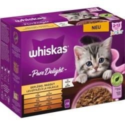 Whiskas Multipack 12x85g Pure Delight Geflügel Ragout in Gelee Junior - 1.020 g