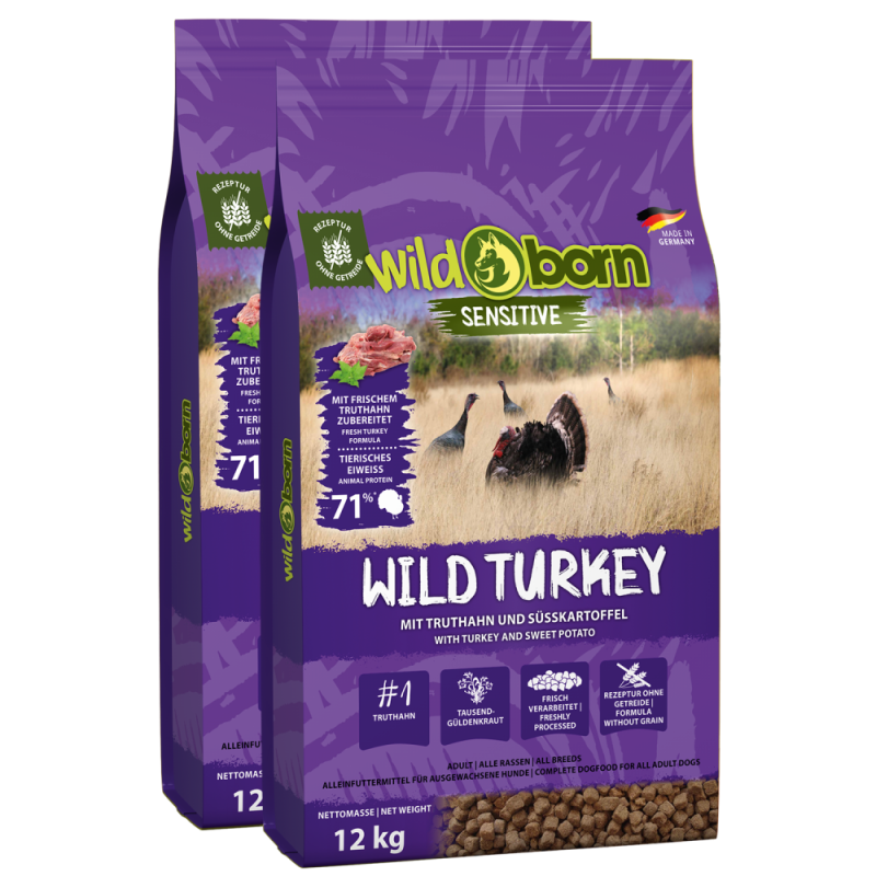 Wildborn Wild Turkey Doppelpack 2 x 12 kg