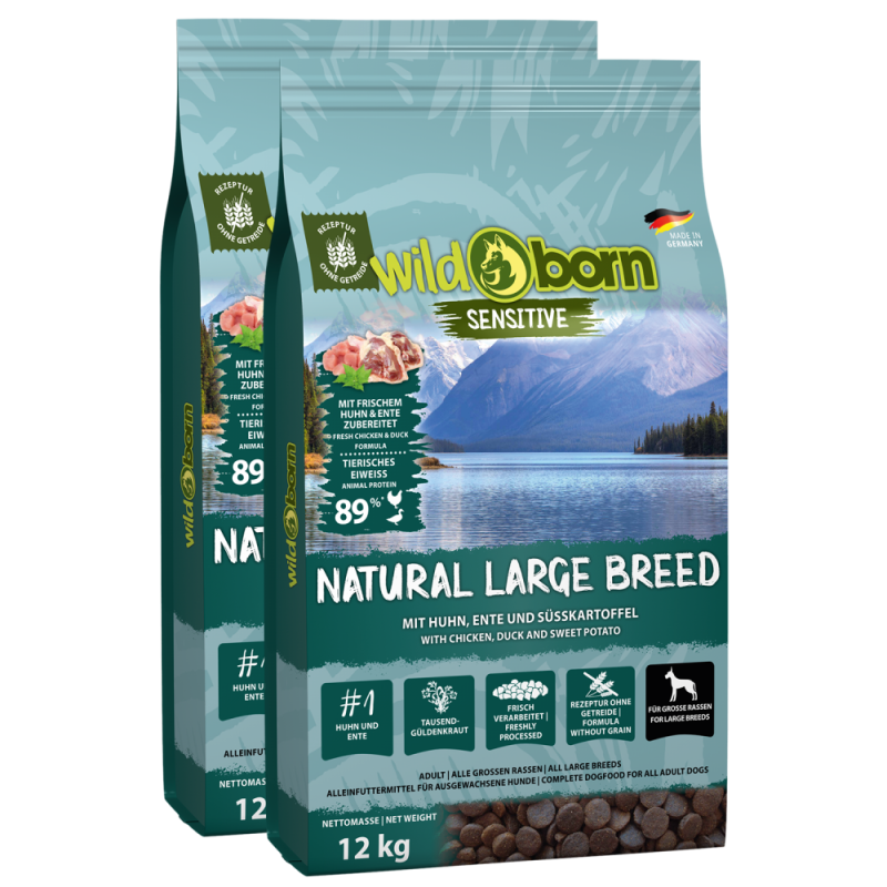 Wildborn Natural Large Breed Doppelpack 2 x 12 kg