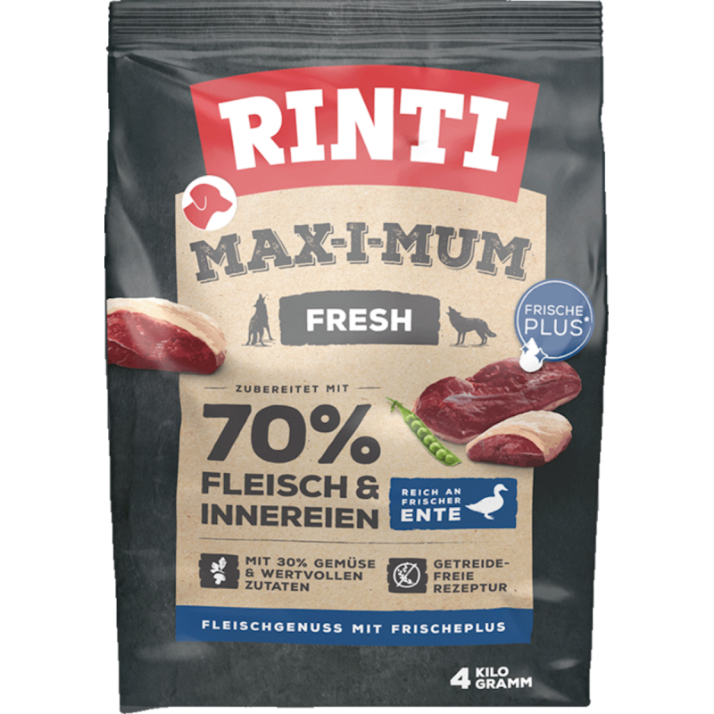 RINTI Max-I-Mum Ente Hundetrockenfutter 4 Kilogramm