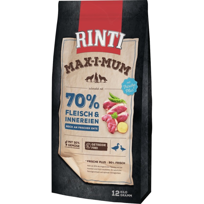 RINTI Max-I-Mum Ente Hundetrockenfutter Sparpaket 2 x 12 Kilogramm