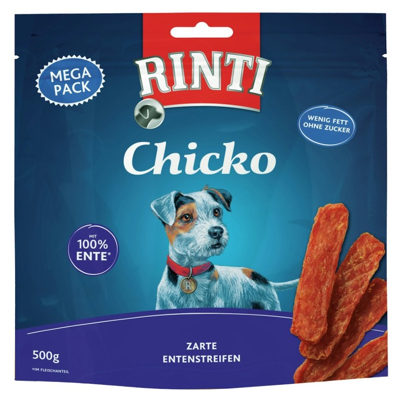 RINTI Extra Chicko Megapack Ente Hundesnacks 5 x 500 Gramm