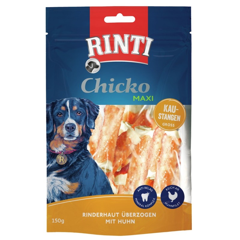 RINTI Chicko Kaustange 150 Gramm Hundesnack 9 x 150 Gramm Huhn Maxi