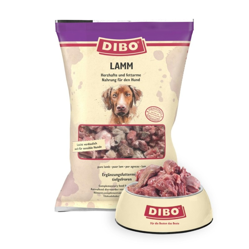 DIBO Lamm Spezialfutter / Frostfutter für Hunde Sparpaket 5 x 2000 Gramm