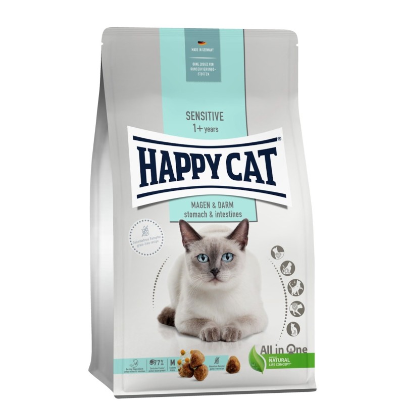 HAPPY CAT Supreme Sensitive Magen / Darm Katzentrockenfutter 4 Kilogramm