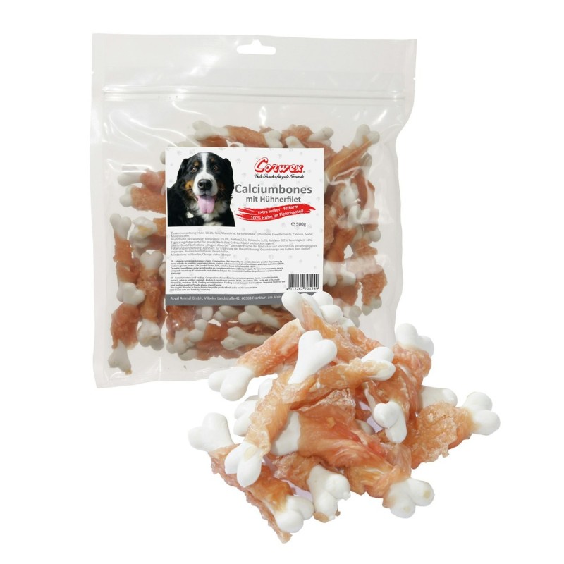 Corwex Calciumbones mit Hühnerfilet Hundesnack 6 x 500 Gramm