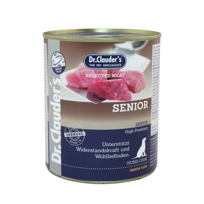 Dr. Clauder's Selected Meat Immun plus 800g Dosen Hundenassfutter Sparpaket Senior 12x800g