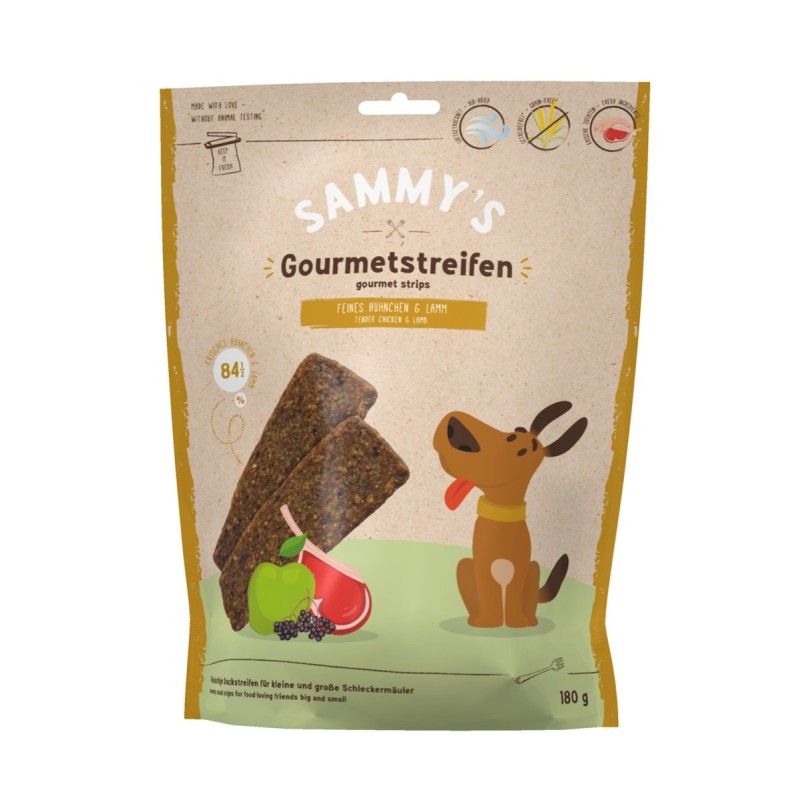 Bosch Sammy's Gourmetstreifen 180 Gramm Hundesnack 6 x 180 Gramm Huhn / Lamm