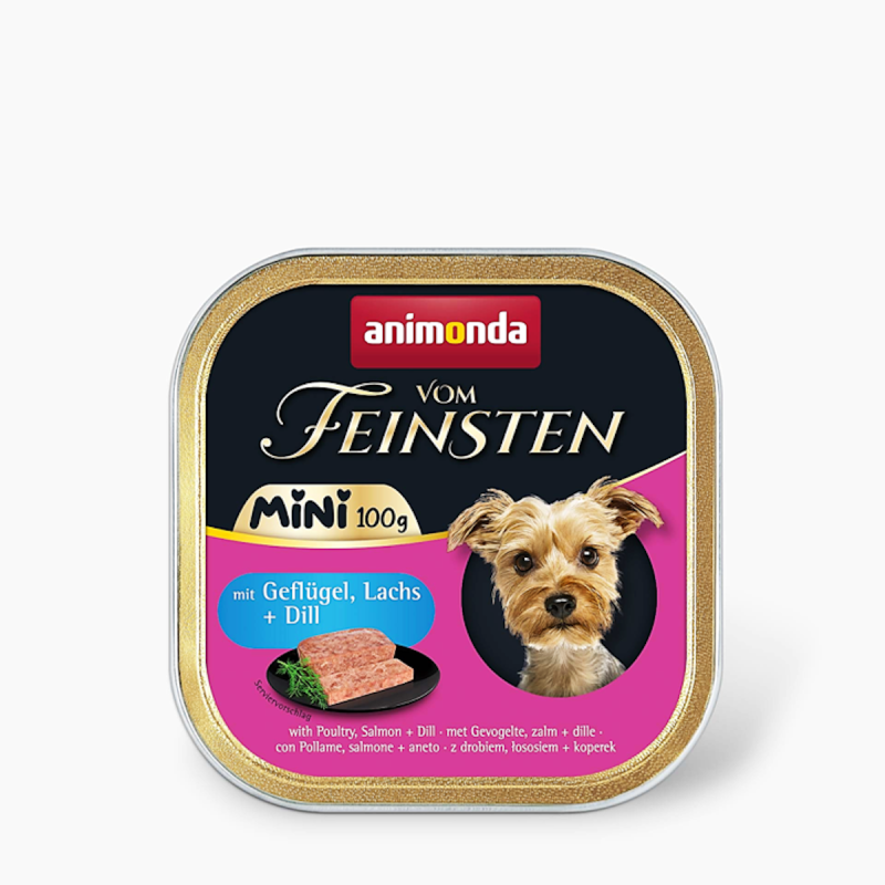 animonda 32x100g Mini Ad Geflund Lachsund Dill vF Hundenassfutter