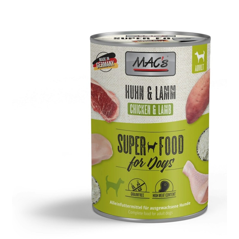 Macs Hund Hühnchen und Lamm Sparpaket 12 x 400g