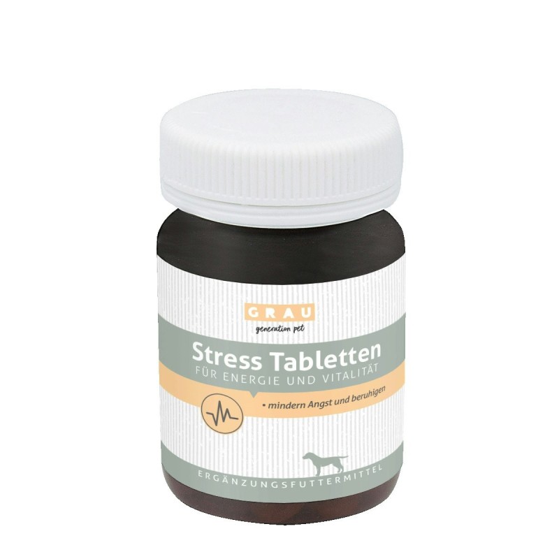 grau Stress Tabletten 120 Stück Nahrungsergänzung für Hunde