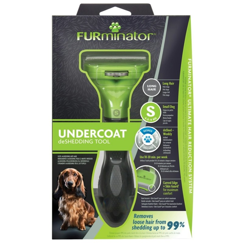 Furminator deShedding Tool Dog Langhaar Pflegewerkzeug für Hunde Größe S