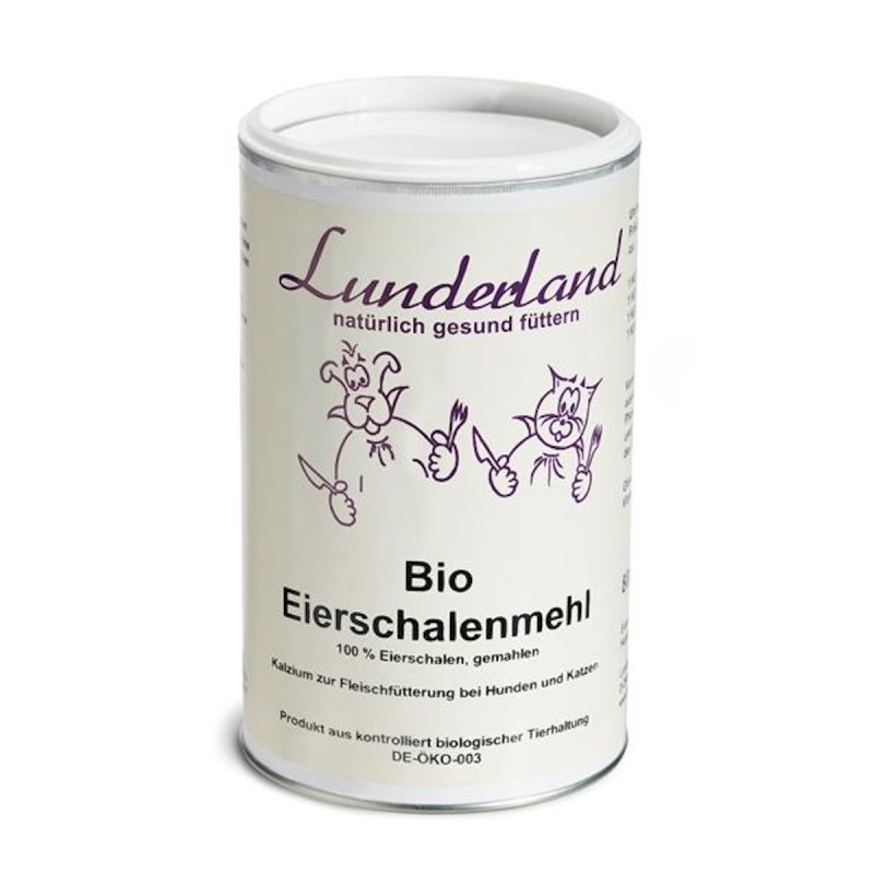 Lunderland Bio-Eierschalenmehl Nahrungsergänzung 800 Gramm