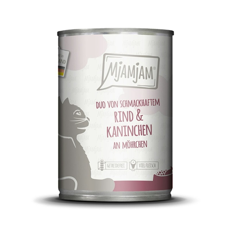 MjAMjAM – DUO 400g MjAMjAM Katze 6x400g DUO Rind und Kaninchen mit Möhrc