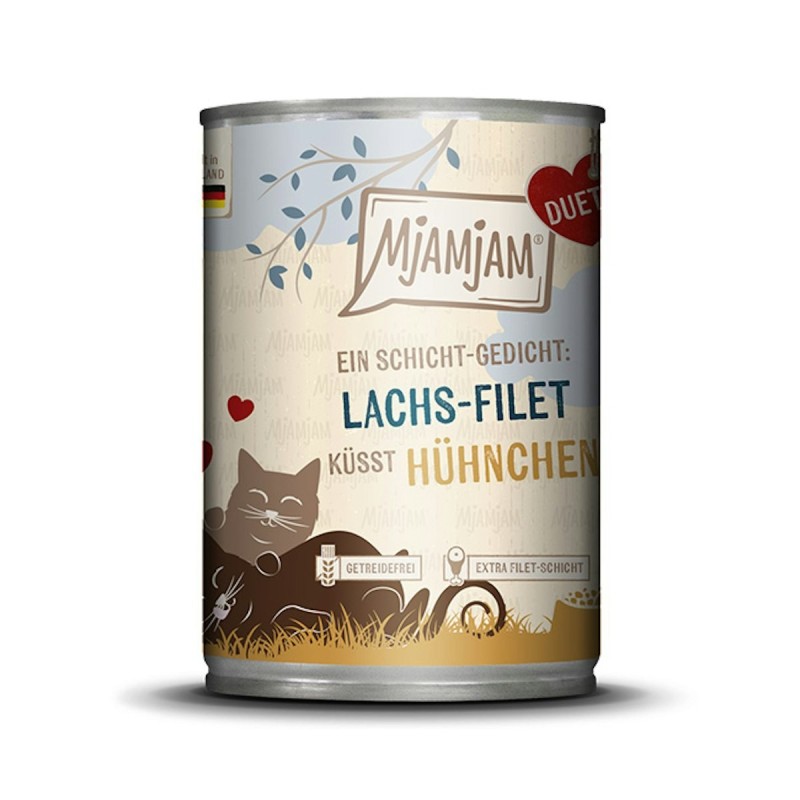 MjAMjAM - Duett 390g MjAMjAM Katze 6x390g DUETT LachsFilet mit Hühnchen