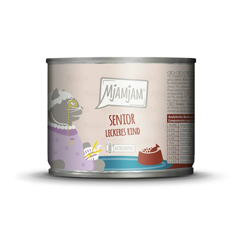 MjAMjAM – Senior 200g MjAMjAM Katze Sparpaket 12x200g Senior - Rind