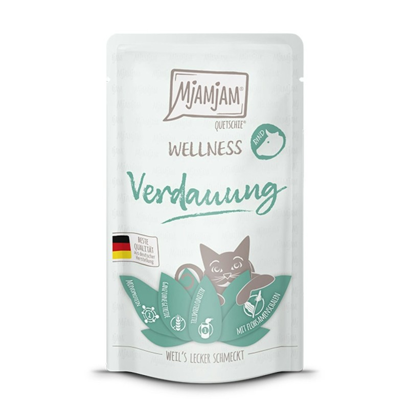 MjAMjAM – Wellness 125g MjAMjAM Katze 12x125g Wellness Verdauung Rind