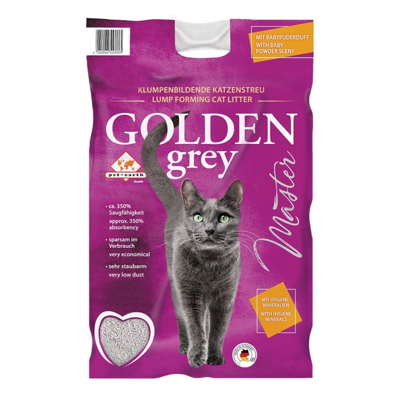 GOLDEN grey MASTER Katzenstreu Sparpaket 2x14kg