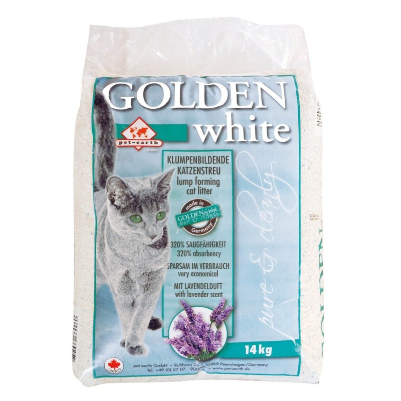 GOLDEN white Katzenstreu mit Lavendelduft Sparpaket 2x14kg