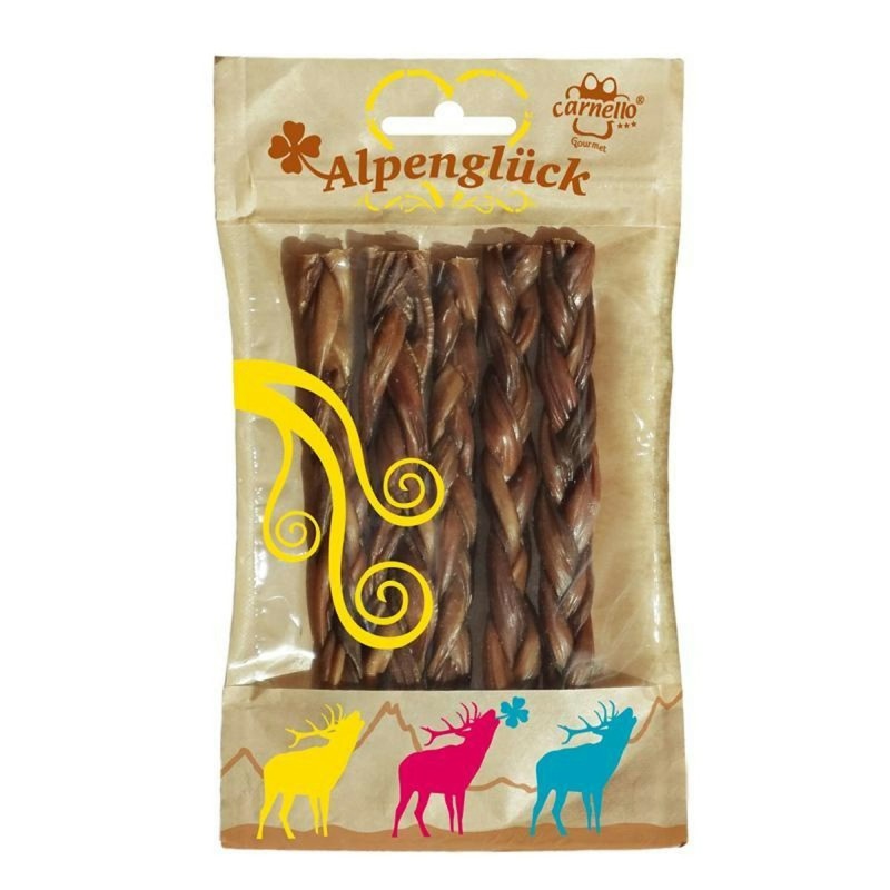 Carnello Alpenglück Hundesnacks Glücksträhnen 25 x 5 Därme geflochten