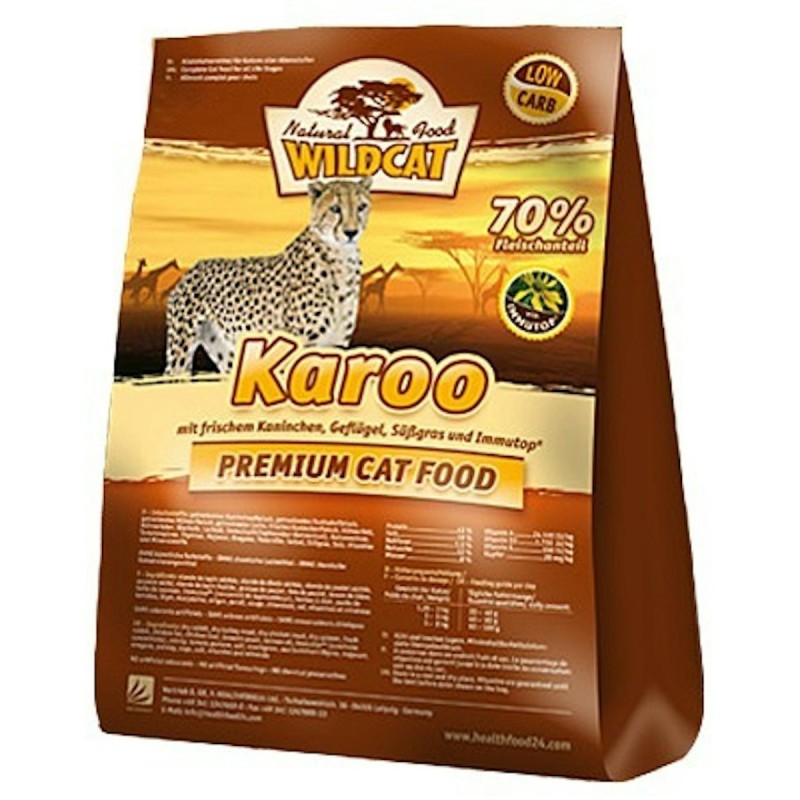 Wildcat Karoo Kaninchen / Geflügel Katzentrockenfutter 3 Kilogramm