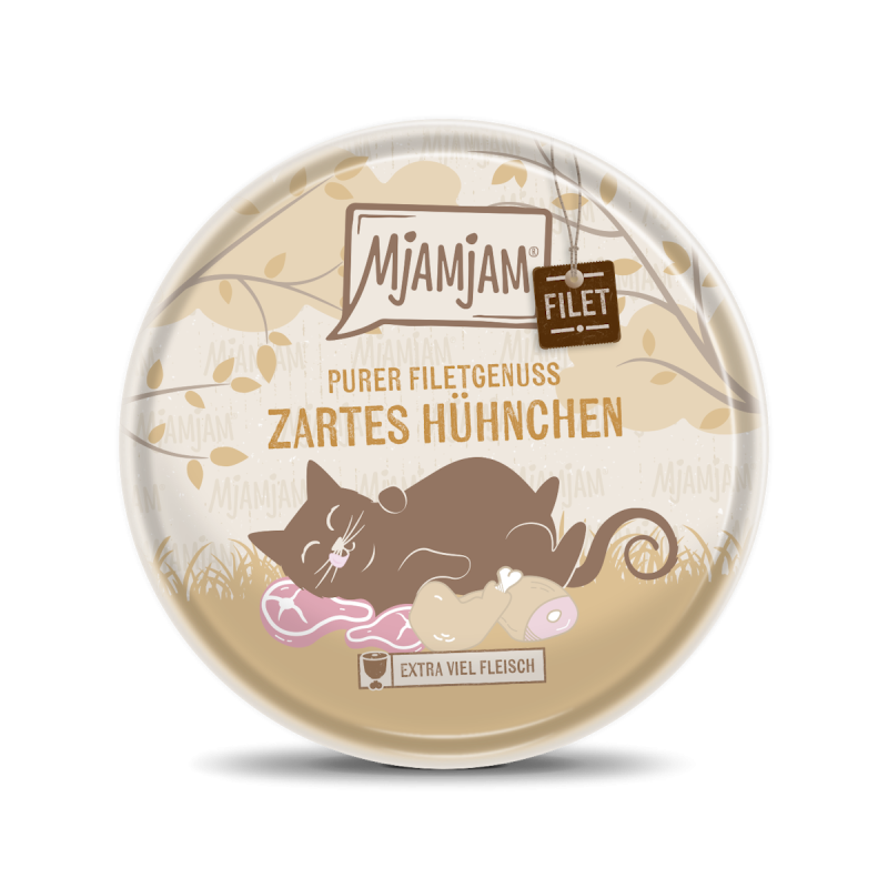 MjAMjAM – filetgenuss 80g MjAMjAM Katze 16x80g Filetgenuss zartes Hühnchen