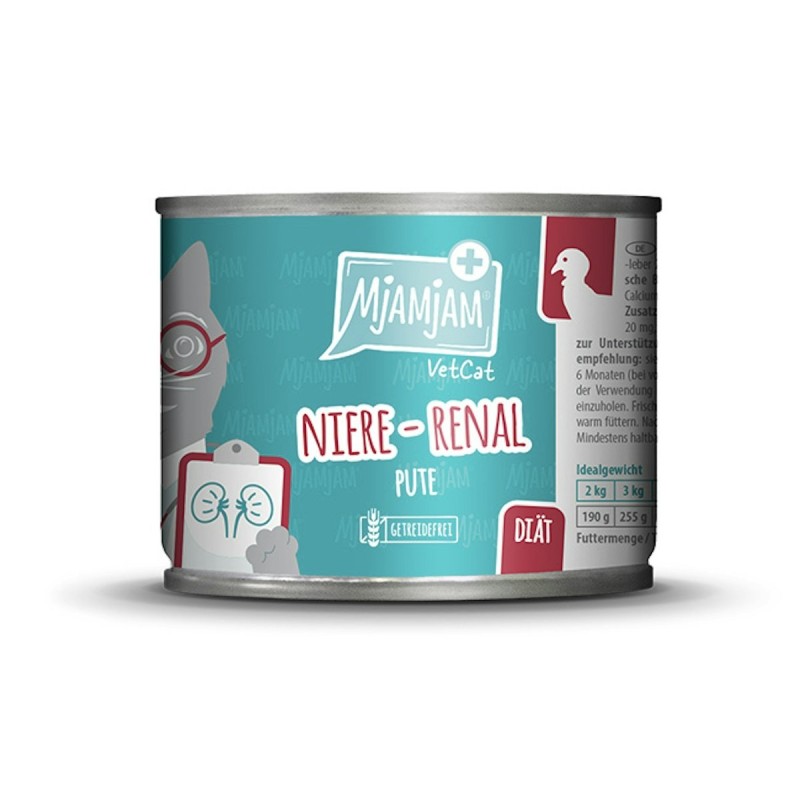 MjAMjAM - VetCat 200g MjAMjAM Katze Sparpaket 12x200g Vet Diät Niere Renal Pute