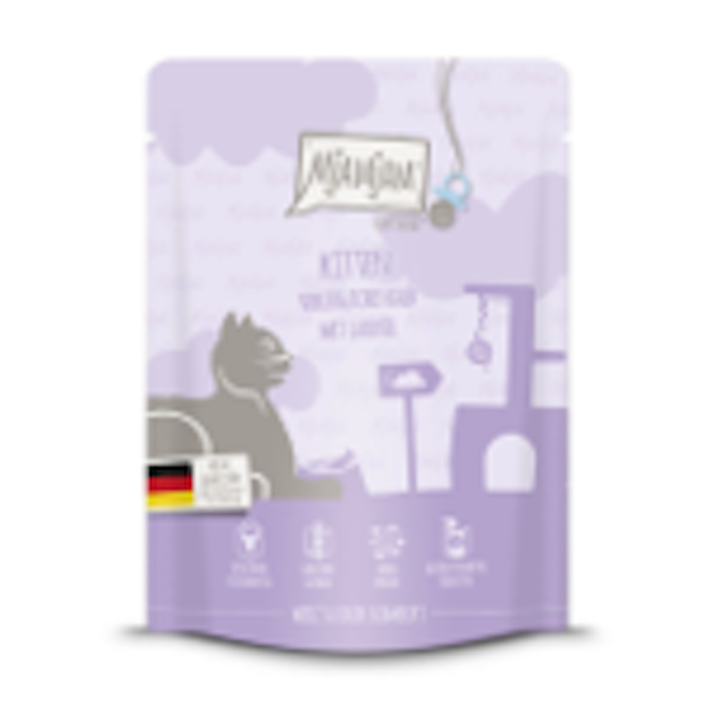 MjAMjAM - Quetschie Kitten 300g Sparpaket Kitten Kalb mit Lachsöl