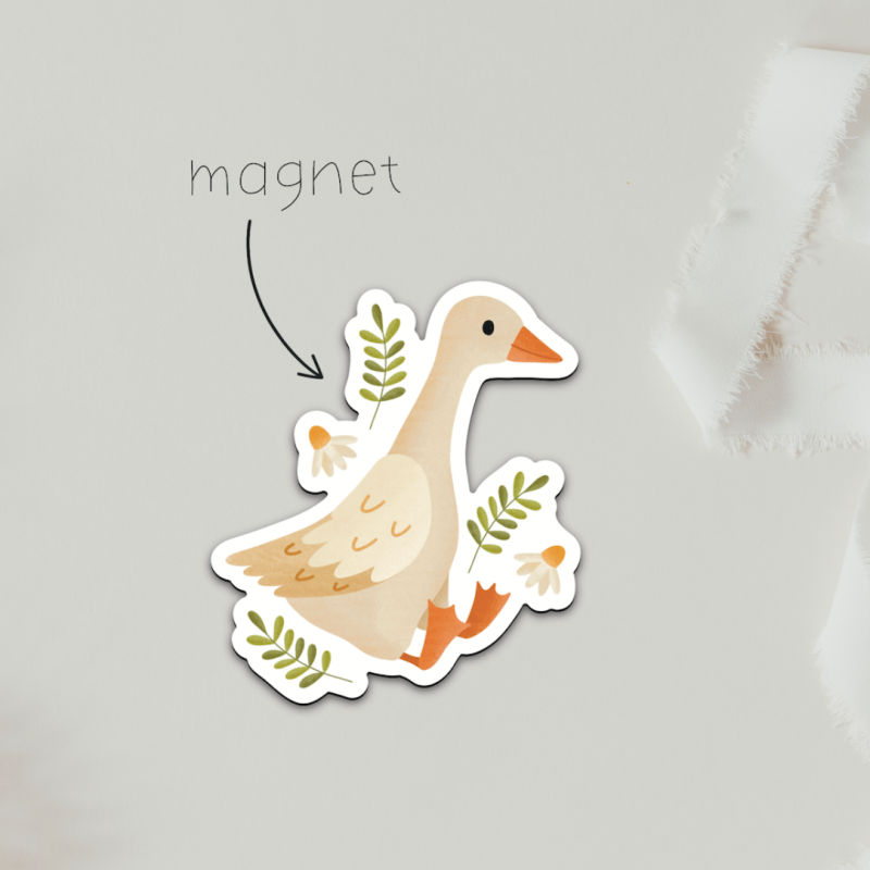 Magnet Gans Wiese - Kühlschrankmagnet Geschenk