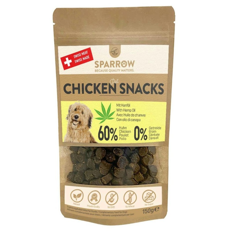 SPARROW Pet Chicken Snacks Hundesnacks 6 x 150 Gramm