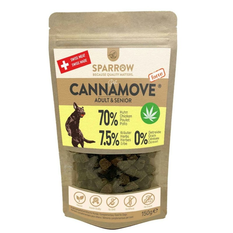 SPARROW Pet CannaMove Forte Hundesnacks 6 x 200 Gramm