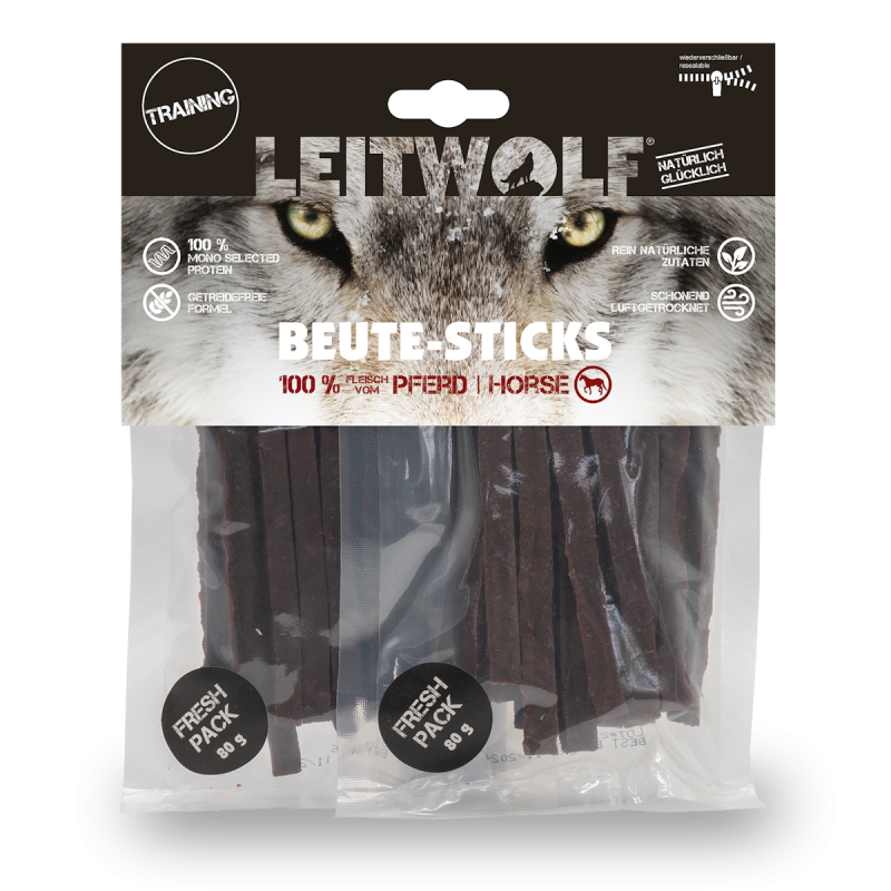 LEITWOLF Beute-Sticks Beute Sticks PFERD Sparpaket 16 x x160g